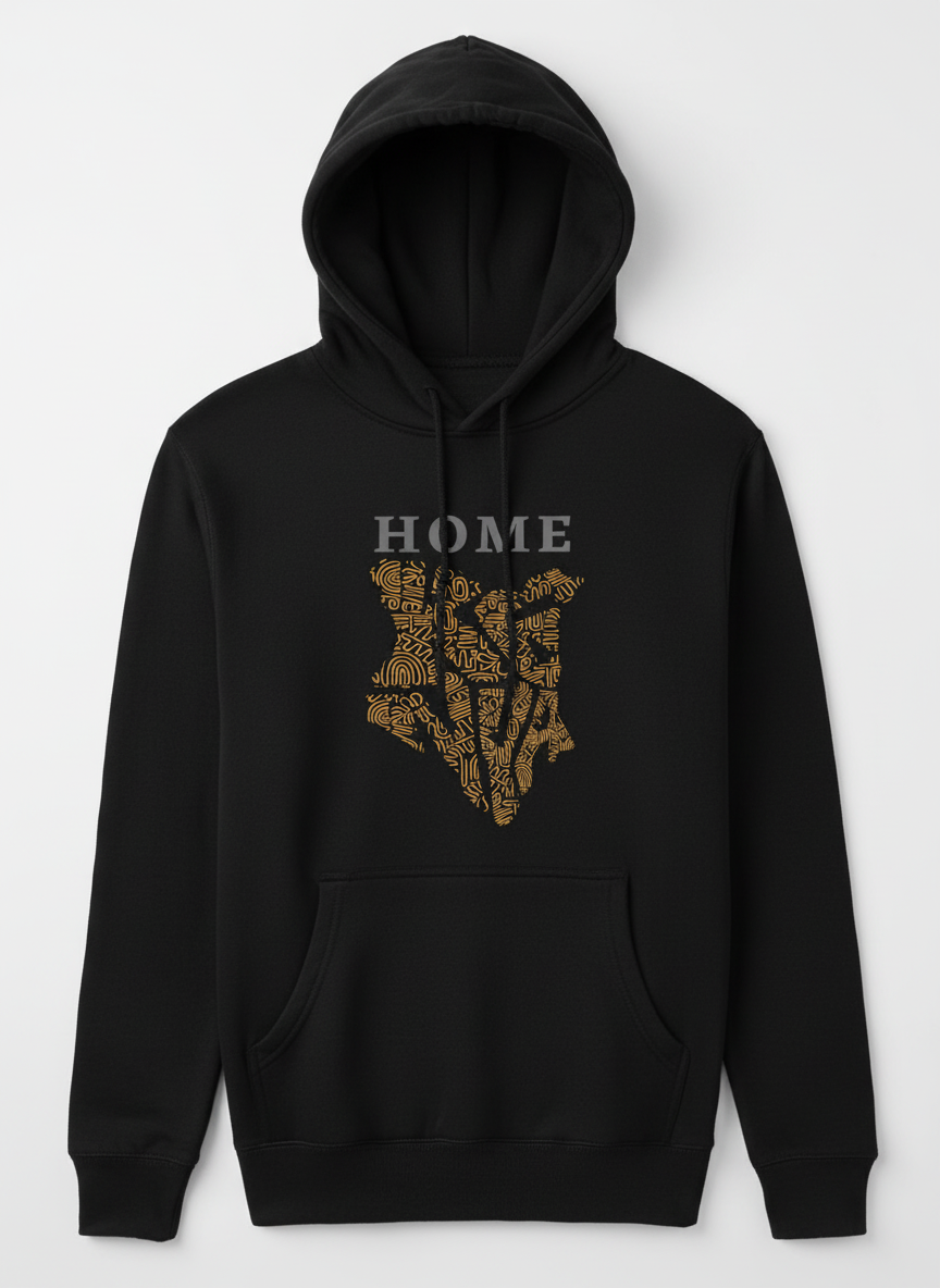 HOME Black Hoodie Mockup
