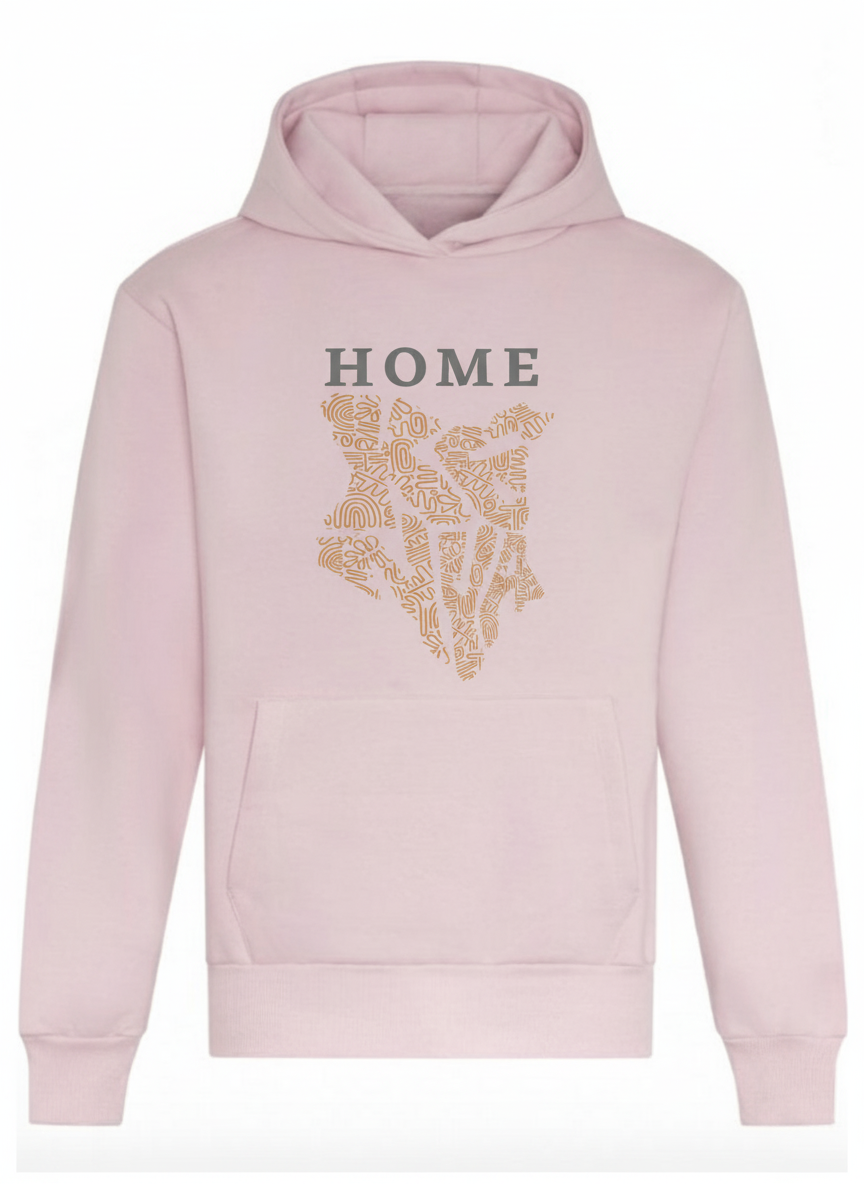 HOME Pink Hoodie Mockup