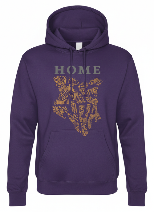 HOME Purple Hoodie Mockup